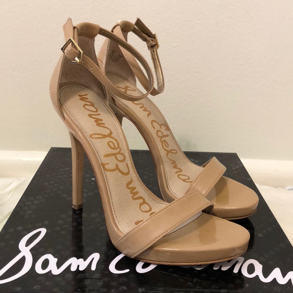 Sam Edelman Eleanor Patent Heel, Almond Beige